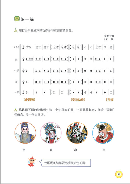 国标教材京剧锣鼓点、圆场戏曲知识